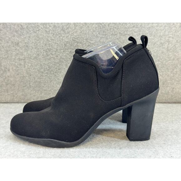 AK Anne Klein Sport Kerry - Black Round Toe PULL ON Ankle Bootie Heels - 10M - Picture 6 of 8